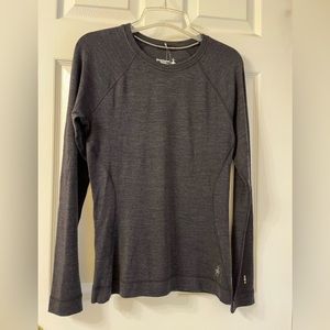 SOLD! Smartwool Merino 250 Base Layer Women Crew Neck Charcoal Heather Size M